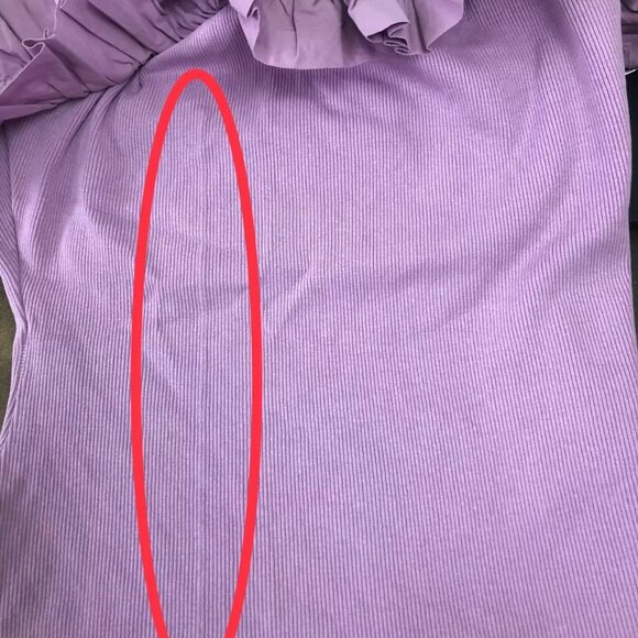 Maeve Anthropologie Poplin Ruffle Blouse Tube Top Ribbed Strapless S NWD 260886 - Picture 8 of 10